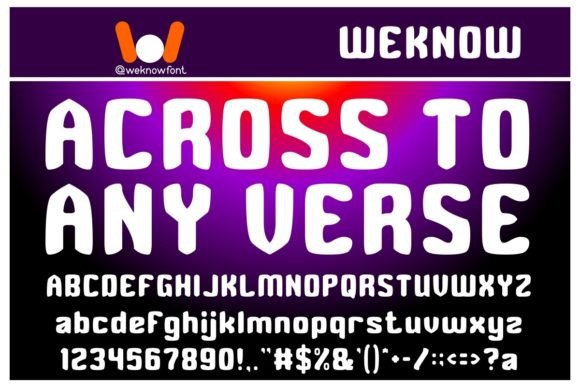 Across to Any Verse: A Bold Display Font for Modern Branding