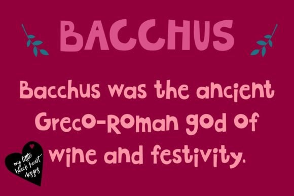 Bacchus: A Fun Display Font for Happy Web Design