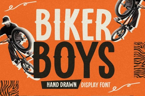 Biker Boys: A Textured Display Font for Bold Editorial Design