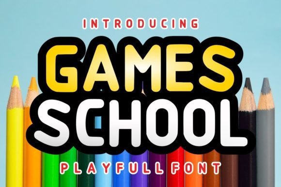 Games School: A Bold Display Font for Editorial Impact