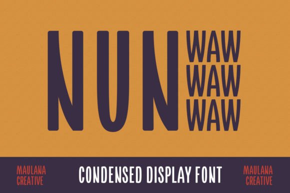 Nun Waw: A Bold Display Font for Makers