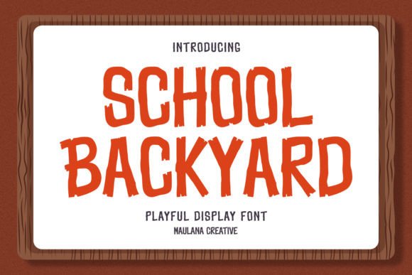 School Backyard: A Playful Display Font for Web Headers