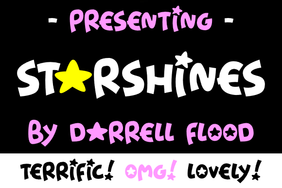 Starshines: A Playful Display Font for Creative Projects