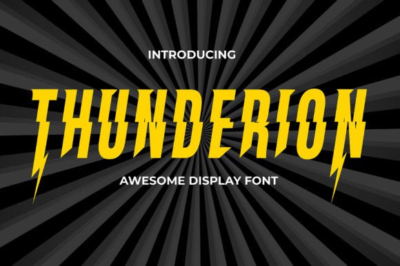Thunderion: A Bold Display Font for Electric Branding